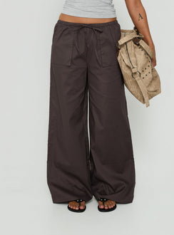 Toren Drawstring Straight Leg Pants Charcoal