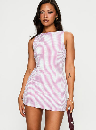 Yumiko Romper Pink Check