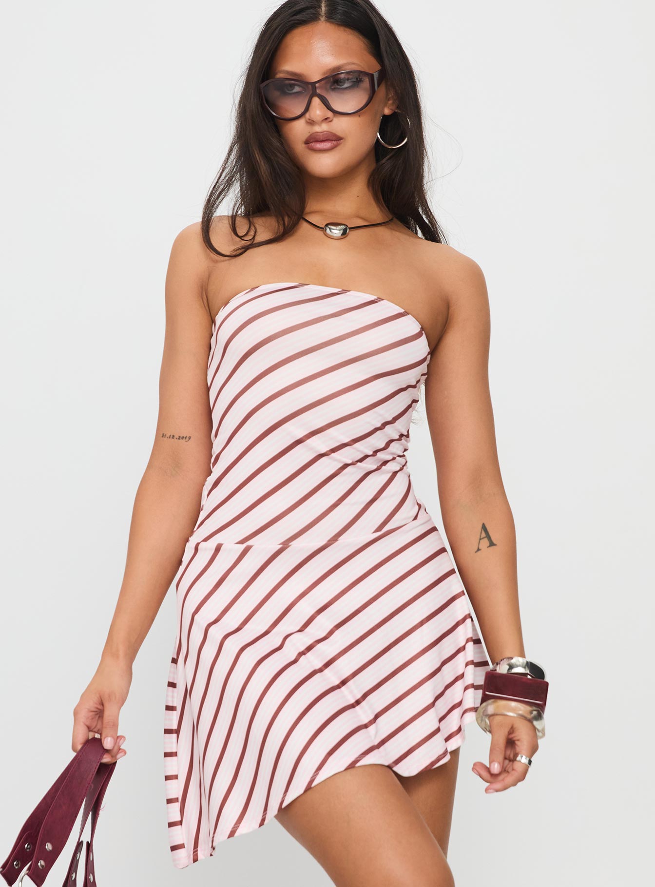 diagonal line dress Diagonal Lace Fit & Flare Dress