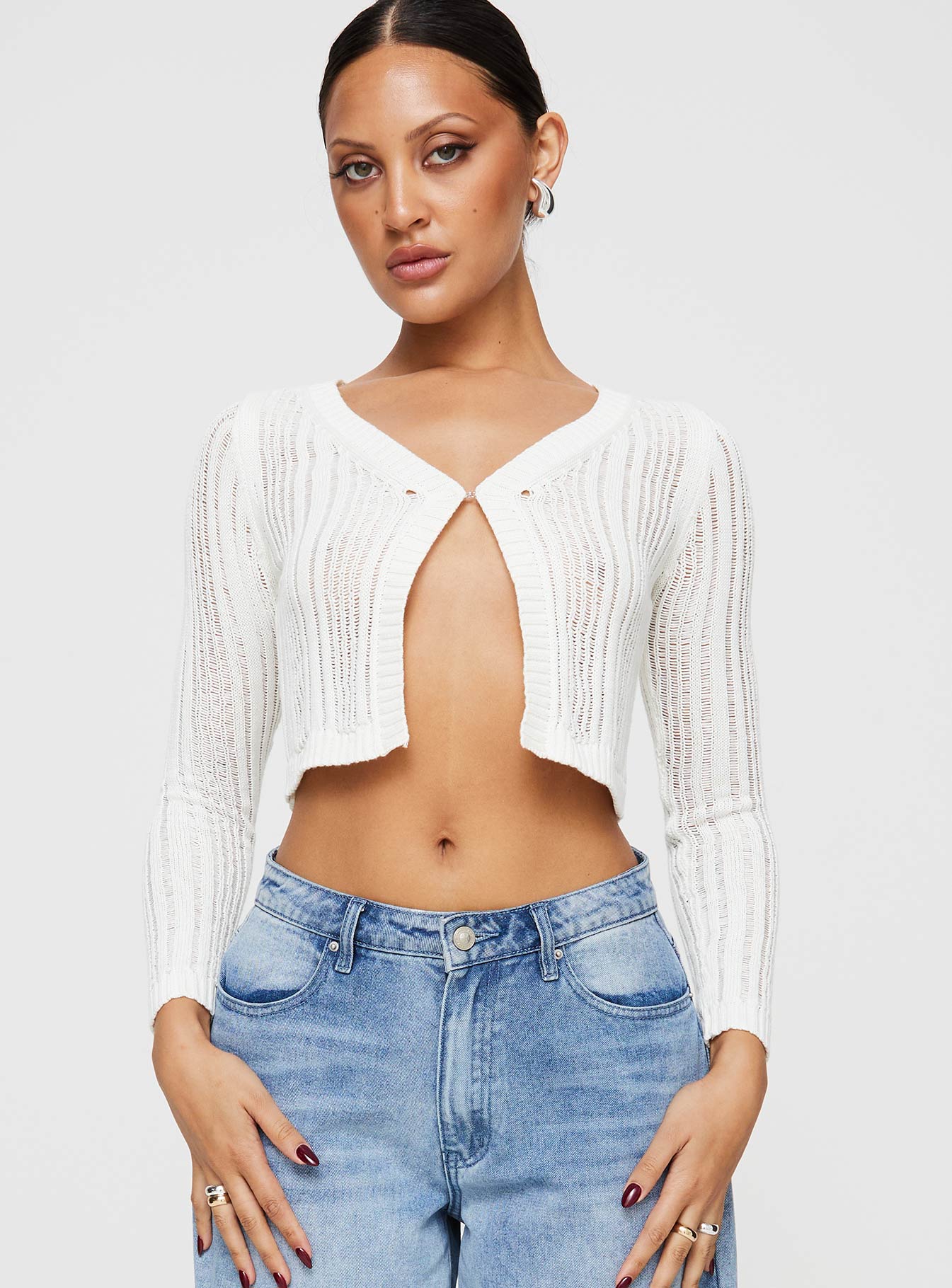 Primie long sleeve top white