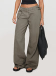 product Princess Polly High Waisted  Paltrow Cargo Pant Washed Brown