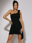 product Princess Polly Asymmetric Neckline  Patino One Shoulder Mini Dress Black