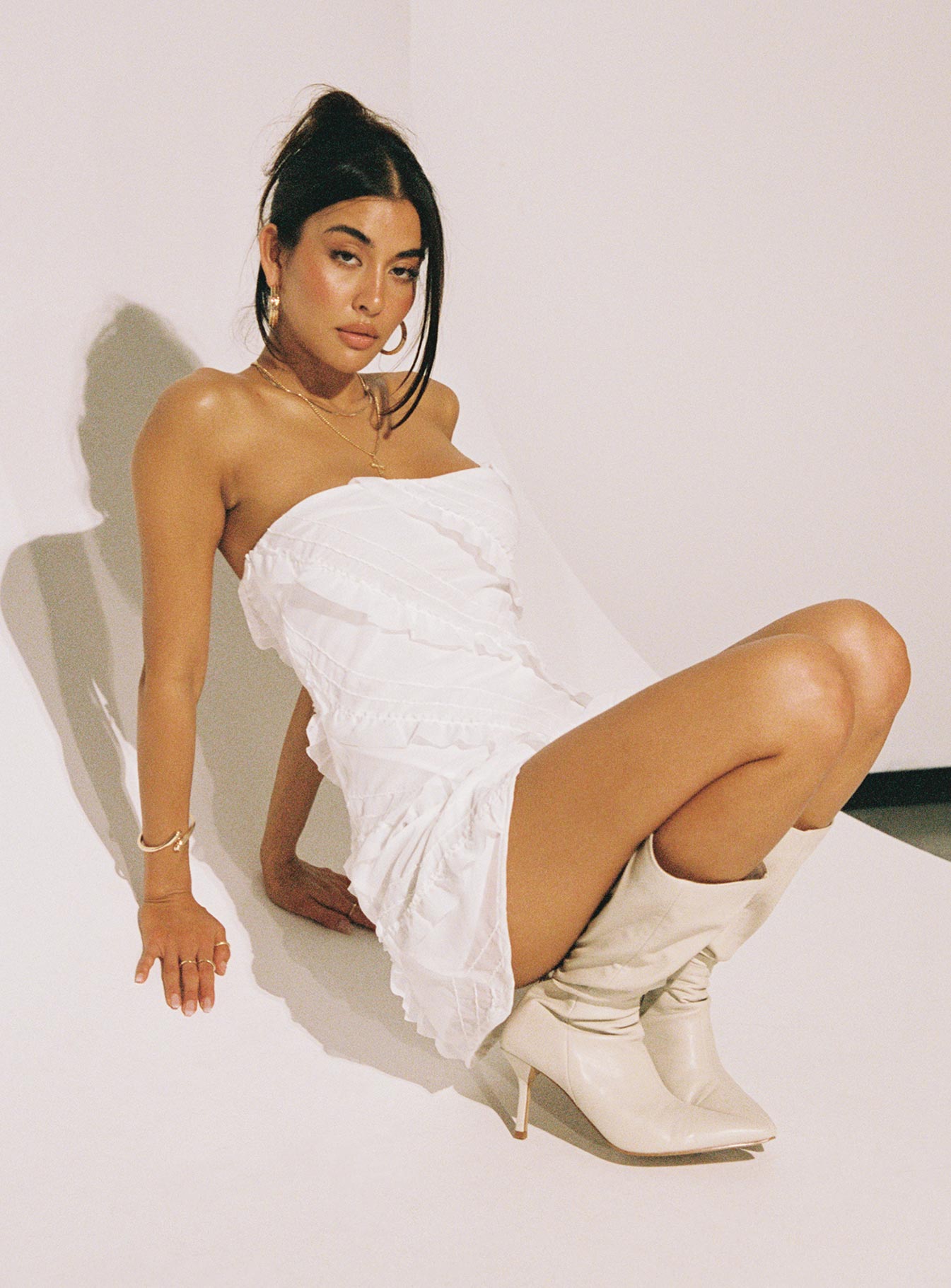 Lars Strapless Mini Dress | White | Womens | Princess Polly Lars Strapless Mini Dress | White | Womens | Princess Polly