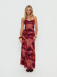 Celena Maxi Dress Red Blur