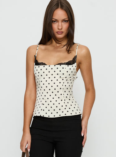 strapless open back dress Nellie Mini Dress Red Polka Dot main image 0