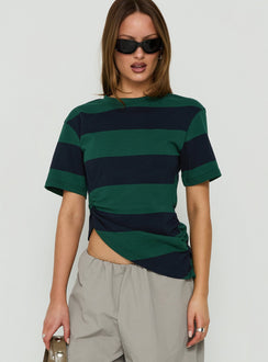 In Transit Tee Green Stripe