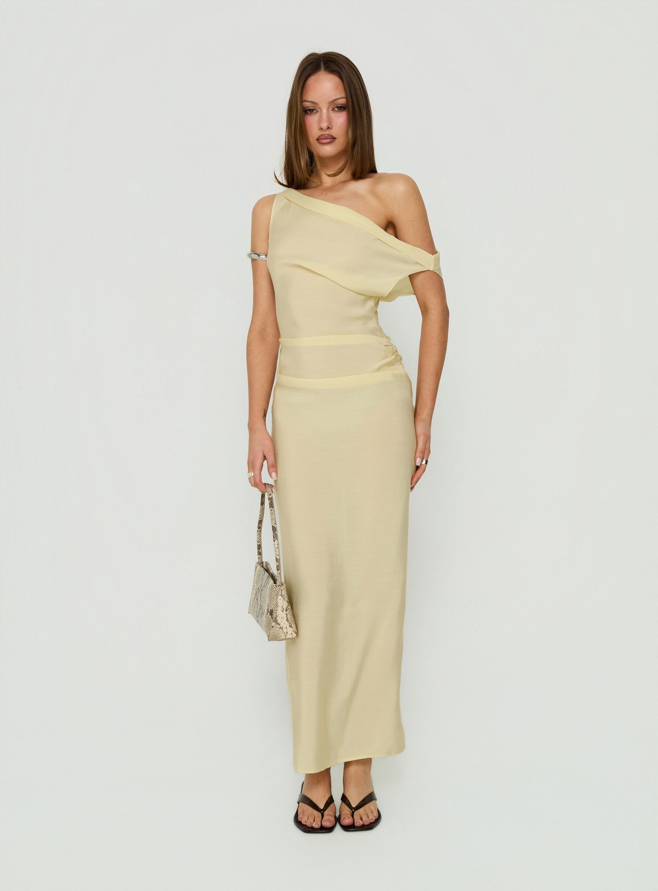 Sweetheart Off Shoulder Maxi Dress Yellow