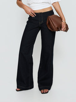 Buenos No Waist Low Rise Straight Leg Jeans Raw Denim Petite