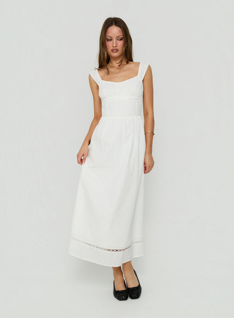Garconne Textured Maxi Dress White