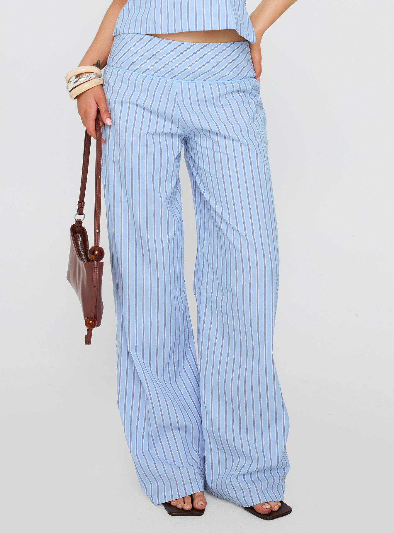 Sofea Mid Rise Pant Blue Stripe