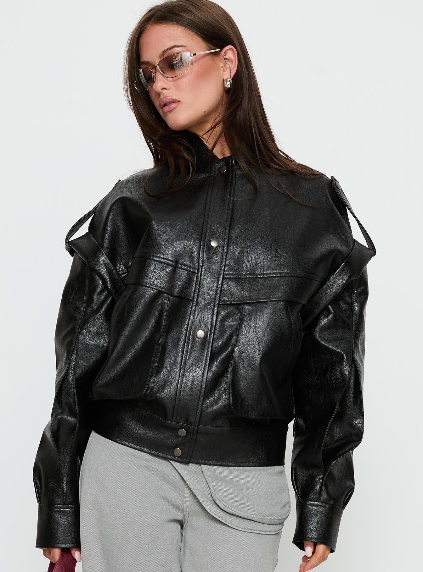 Madame Bomber Jacket Onyx | Princess Polly