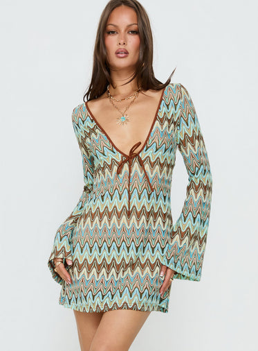 sachin and babi light blue dress Long Sleeve Holiday Dresses