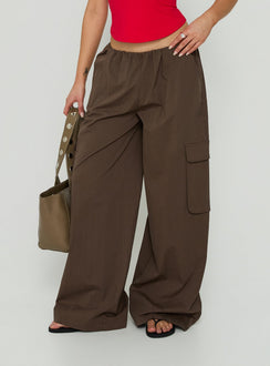 Lunea Concealed Waistband Cargo Pants Brown Petite