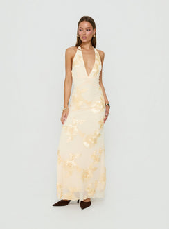 rousseau halter maxi dress mauve Princess Polly Rousseau Satin Halter Gown - Mauve