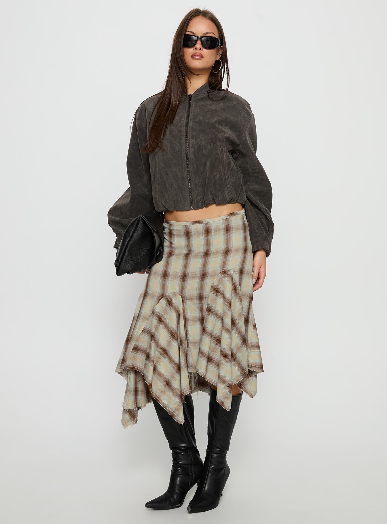 完売品✨SHE Tokyo Muddy fringe skirt スカート S 中古・古着通販】SHE TOKYO (シートーキョー) karen jungle ツイード