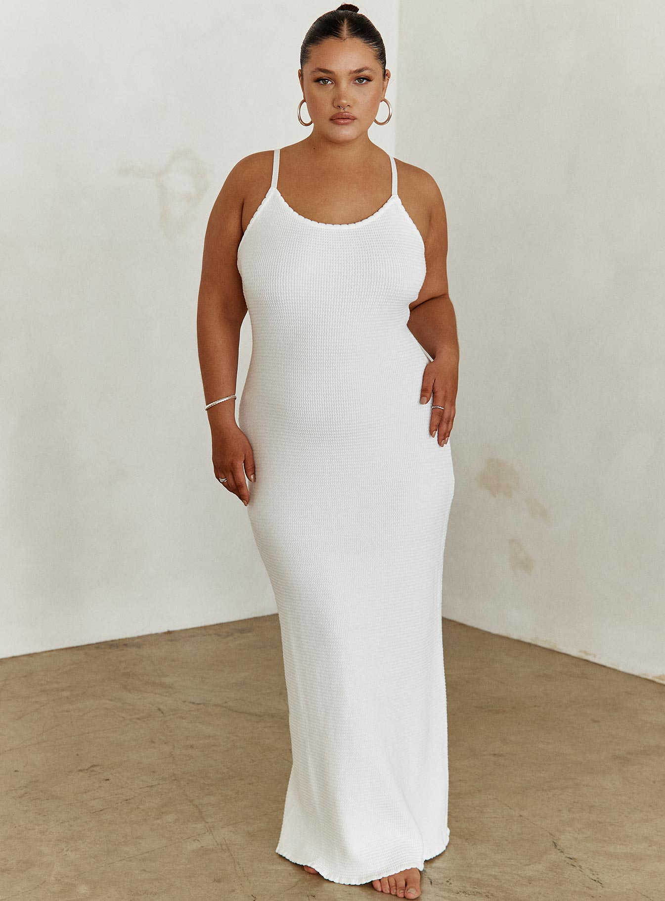 Kattan maxi dress white curve