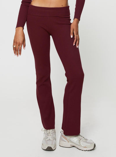 CA, Statement Dropped Shoulder Top 2.0 - Burgundy Marl