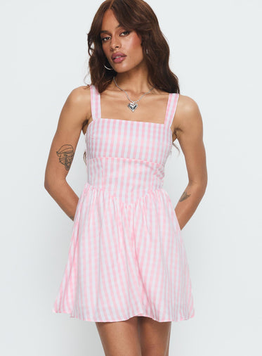 strapless open back dress Poise Mini Dress White
