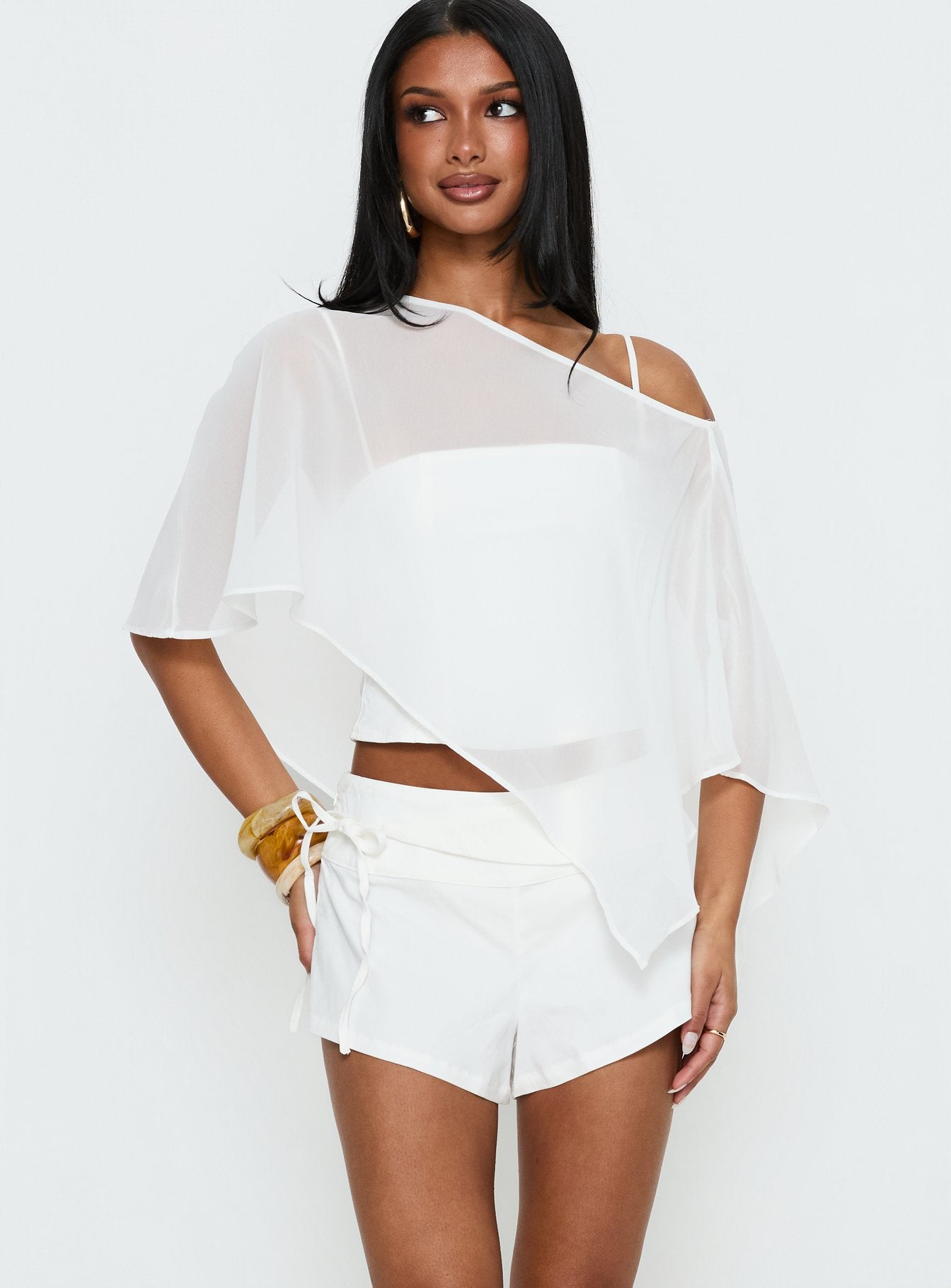 Senzo Wrap Shorts Coconut | Princess Polly
