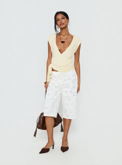 Roda Anglaise Longline Shorts White