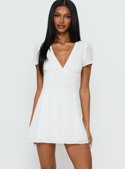 Loveliness Playsuit White Anglaise