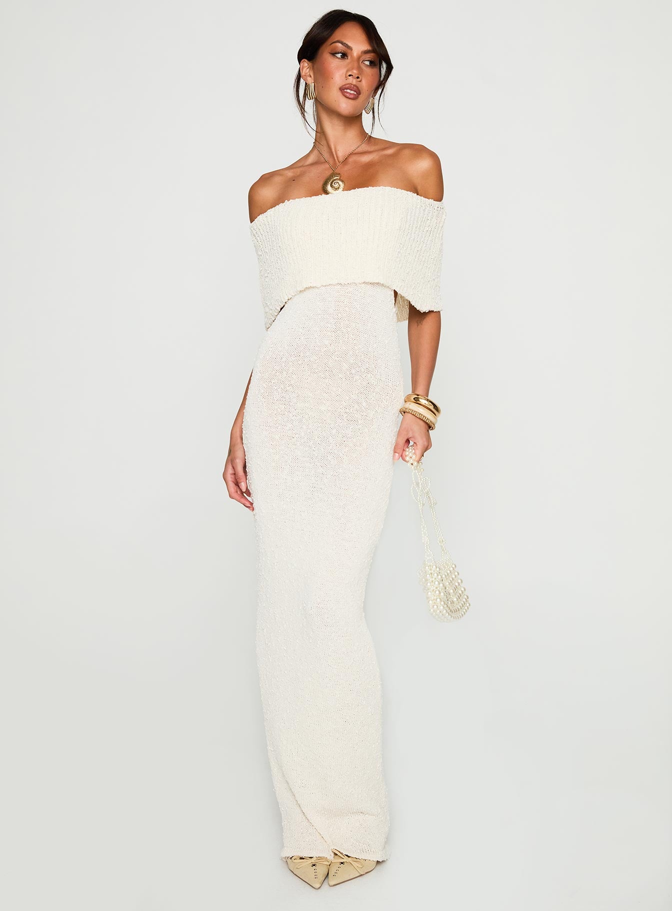 Nixen Strapless Knit Maxi Dress Cream | Princess Polly Nixen Strapless Knit Maxi Dress Cream | Princess Polly