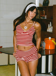 Miztaray Shorts Red / Cream Stripe