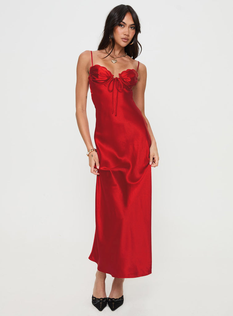 Monument Maxi Dress Red