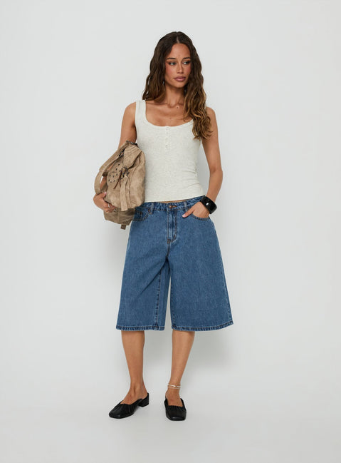 Kolumbia Low Rise Jort Mid Blue Wash