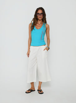Lunea Concealed Waistband 3/4 Pant White