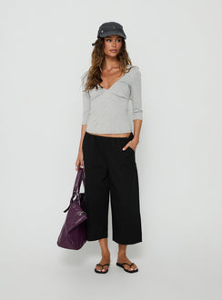 Lunea Concealed Waistband 3/4 Pant Black