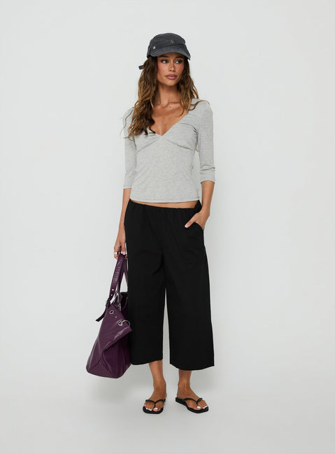 Lunea Concealed Waistband 3/4 Pant Black