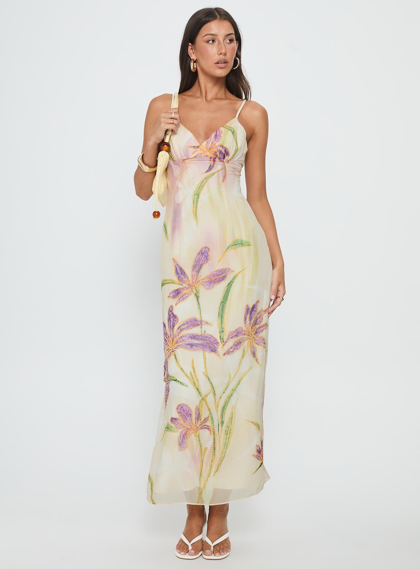 flower print maxi dress Bohemian Floral Long Enjoy the vibrance of our colorful Coral Sea Maxi Dress Lulus | Pink Floral Square