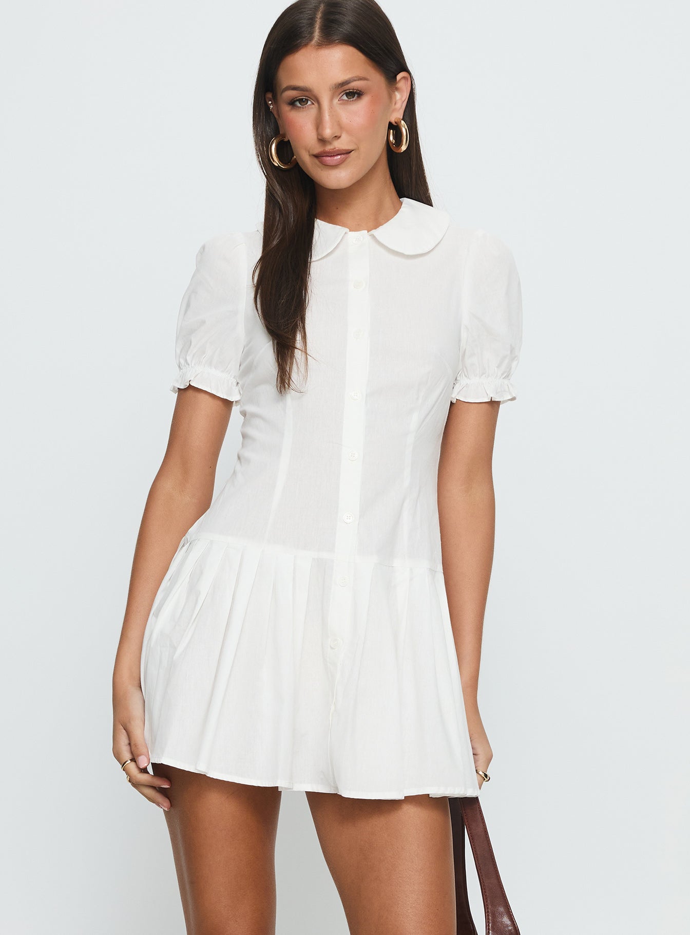 princess polly pleated dress Libertie Pleat Mini Dress White