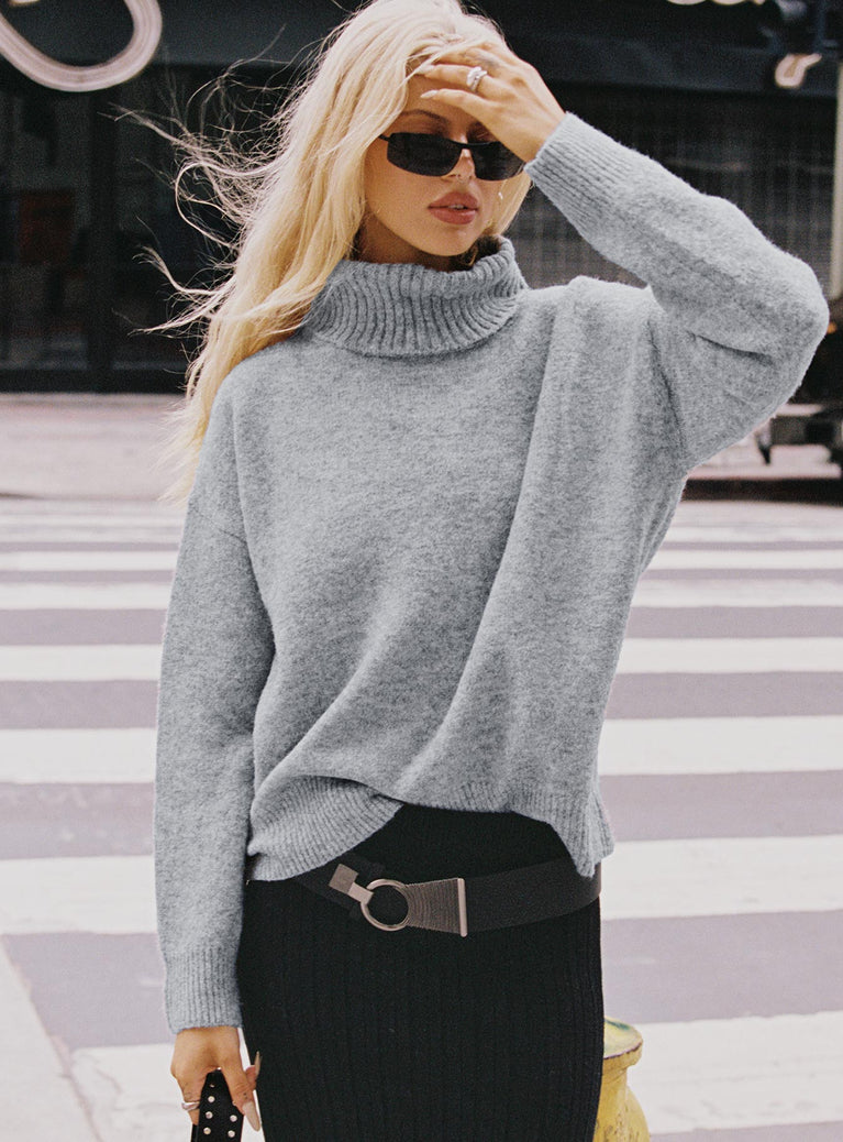 Oswin Turtleneck Sweater Grey