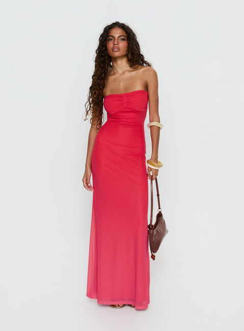 Jesemma Strapless Maxi Dress | Hot Pink | Womens | Princess Polly Jesemma Strapless Maxi Dress | Hot Pink | Womens | Princess Polly