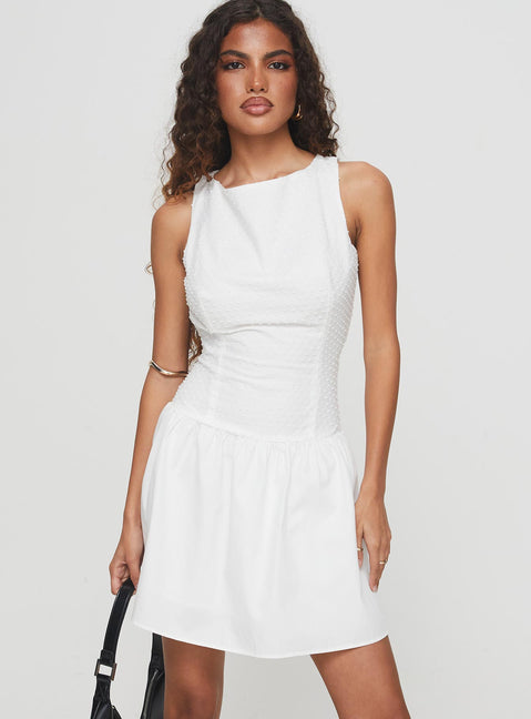Square It Mini Dress White Square It Mini Dress White