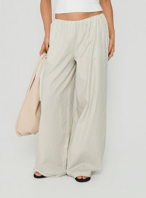 Lunea Concealed Waistband Pants Pinstripe