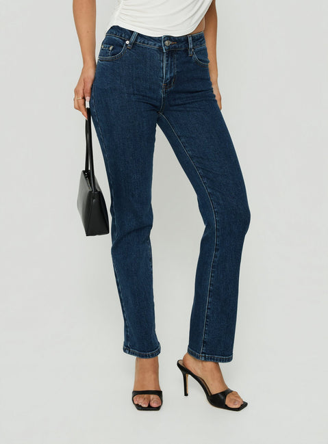 Harpor Mid Rise Slim Skinny Jean Mid Blue Wash