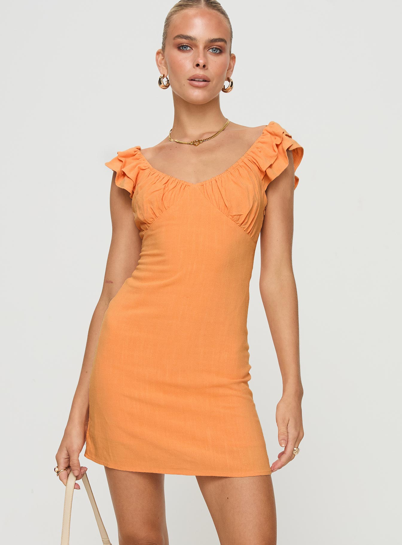 Leto mini dress orange