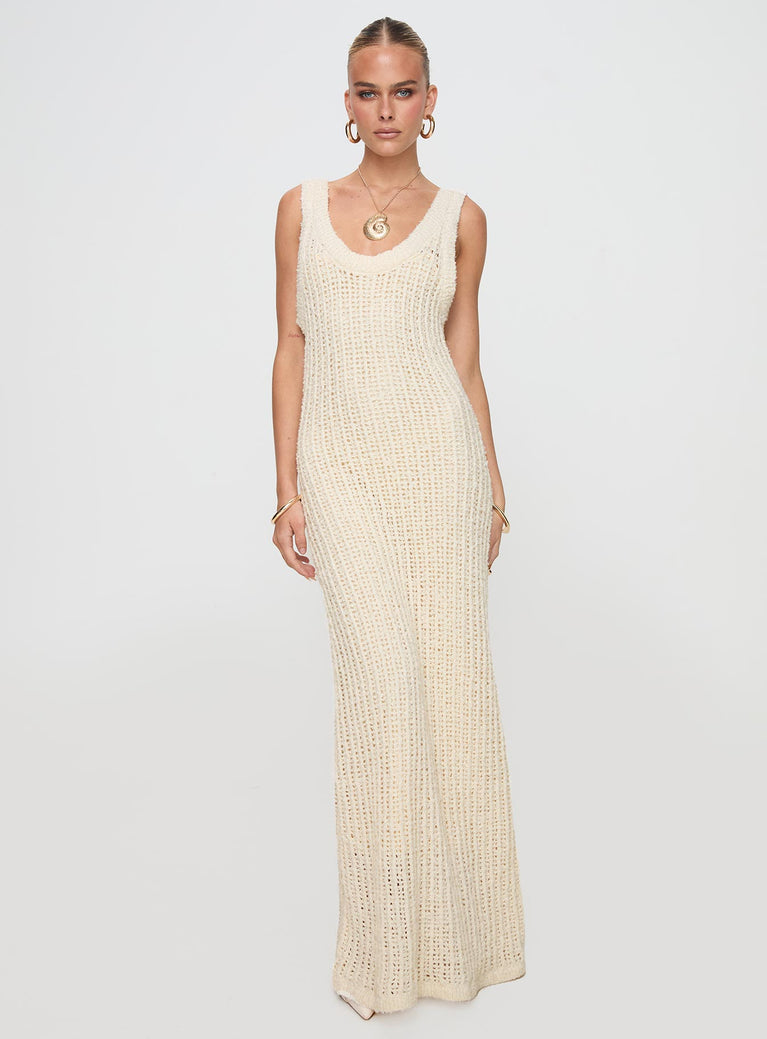 product Princess Polly Scoop Neck  Andiamo Maxi Dress Cream