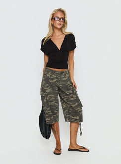 Hudsen Longline Cargo Shorts Camo
