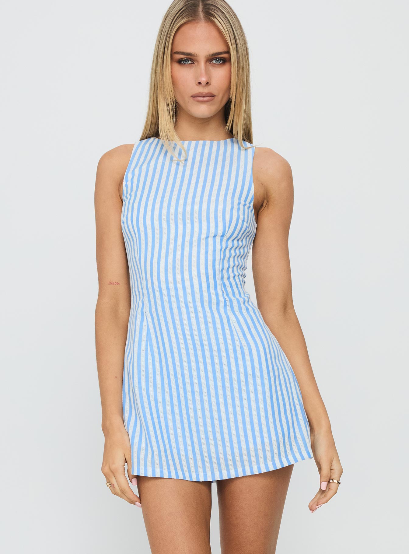 Yumiko Romper | Blue Stripe | Womens