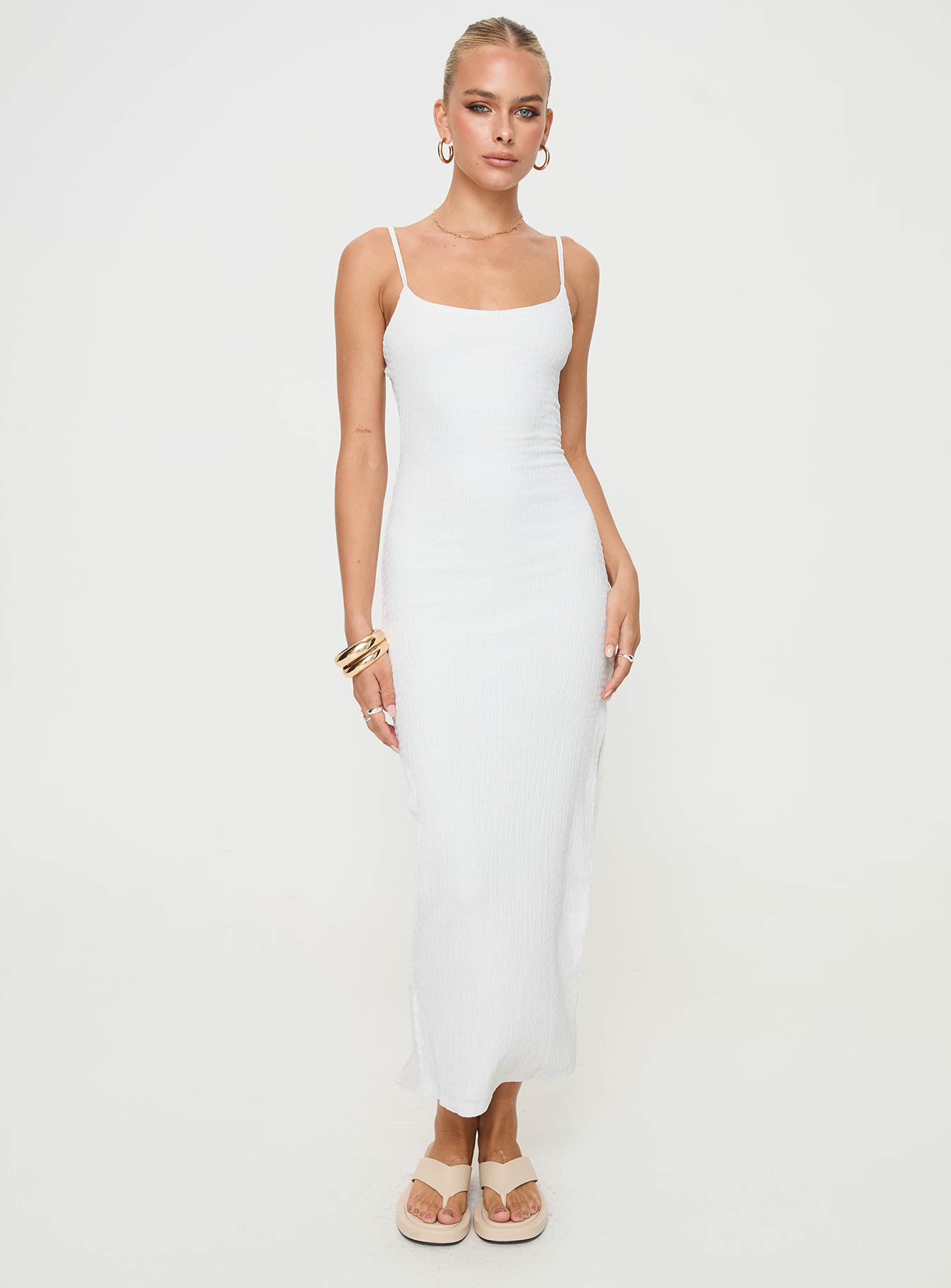 Elestria maxi dress white