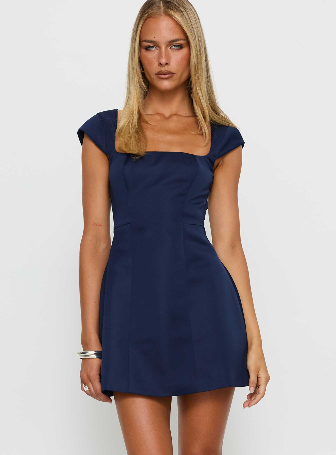 Mariza Mini Dress Navy | Princess Polly Mariza Mini Dress Navy | Princess Polly