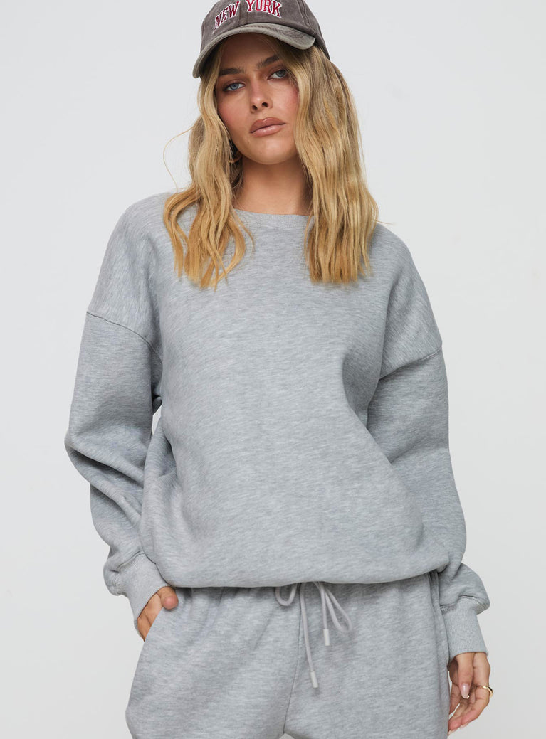 Dream Fleece Classic Crewneck Sweatshirt Grey Marle