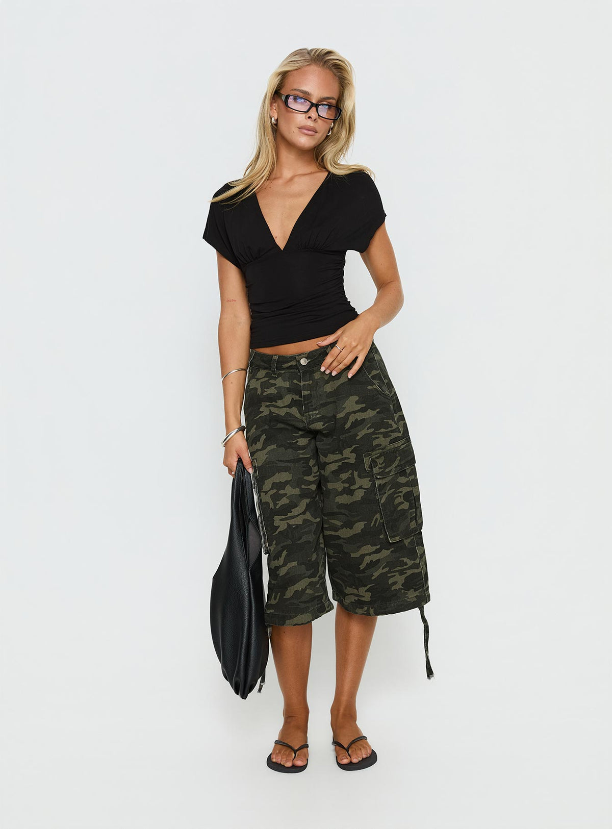 Hudsen Longline Cargo Shorts Camo Tall