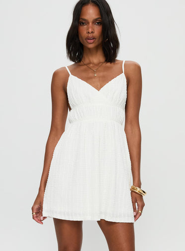 All Too Well Mini Dress White