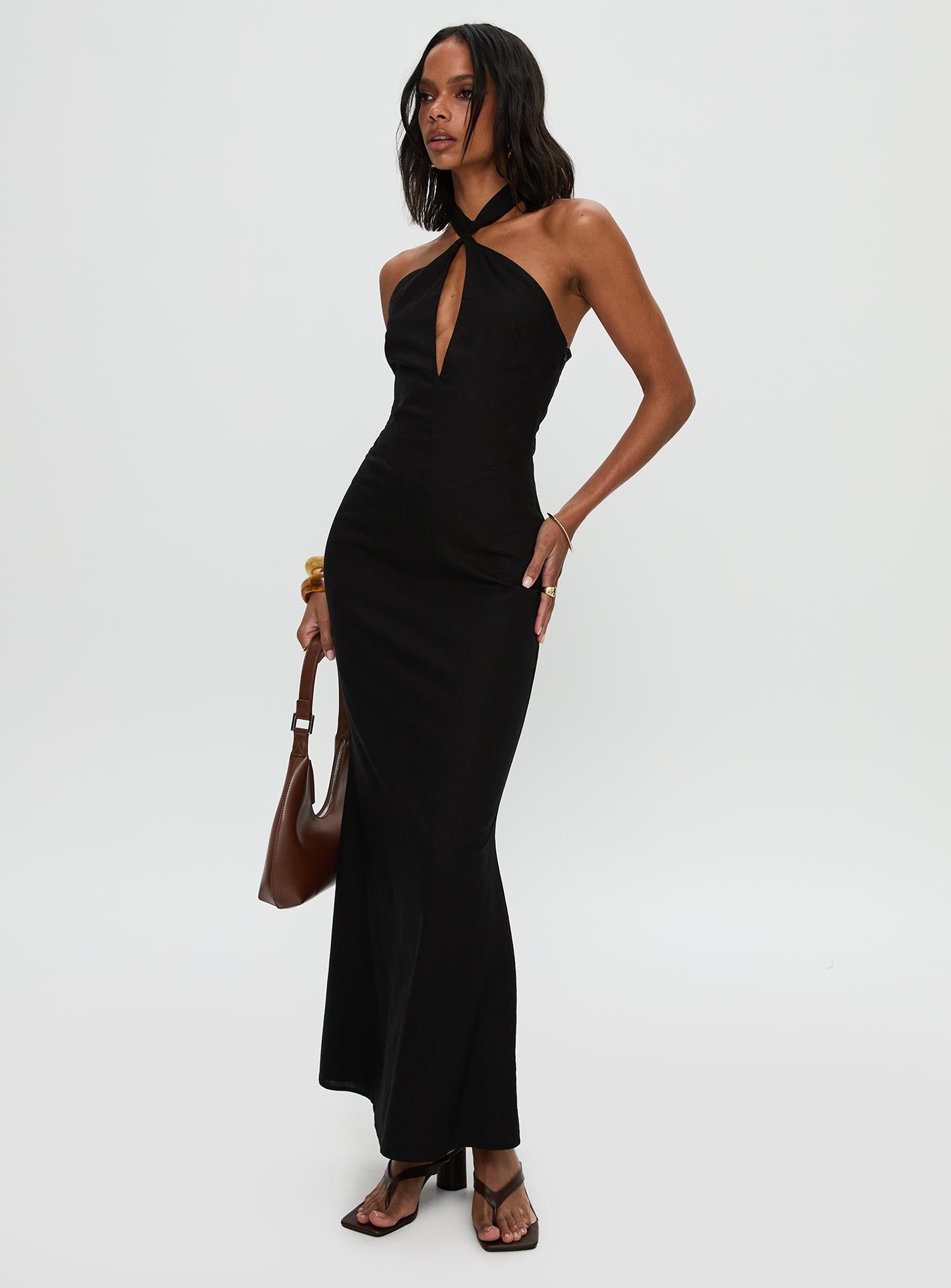 Rapture Halter Maxi Dress Black | Princess Polly Rapture Halter Maxi Dress Black | Princess Polly