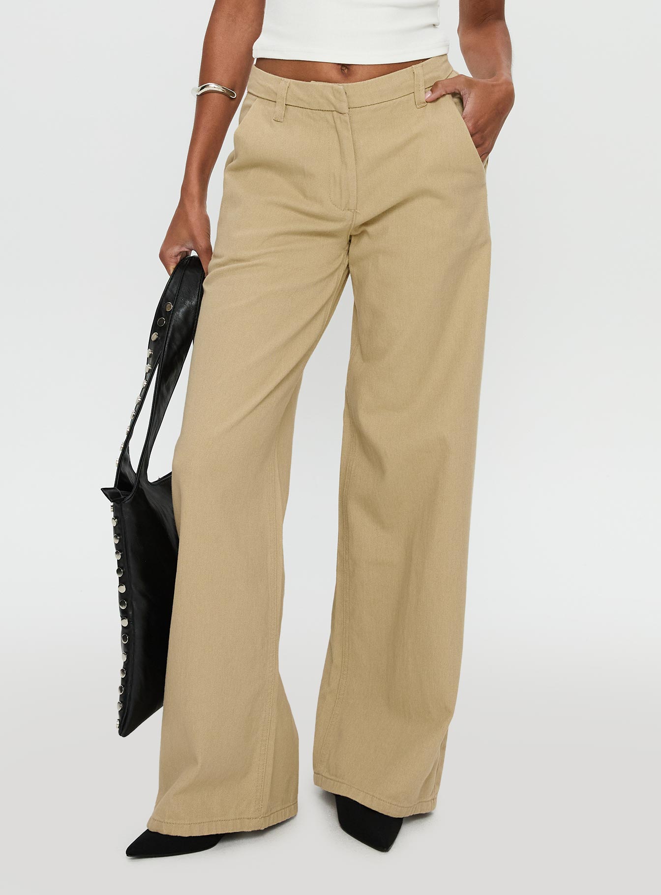 Latitude Wide Leg Pant Beige